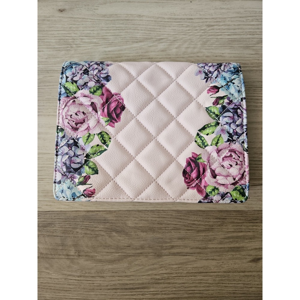Coquette Floral Quilted Pink Chain Strap Crossbody Shoulder‎ Bag Flap Purse